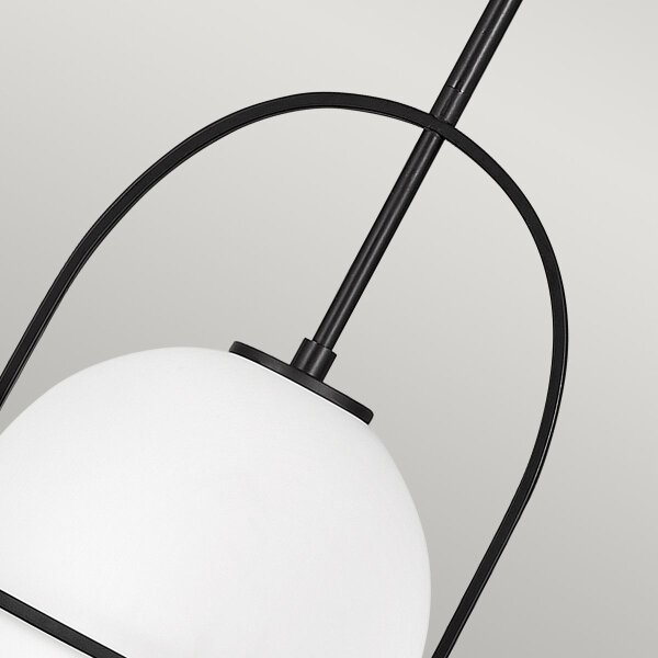 Quintiesse QN-SOMERSET-P-O-BK - Závesné svietidlo na tyči SOMERSET 1xE27/60W/230V čierna