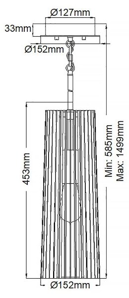 Quintiesse QN-LINARA-P-BK - Luster na tyči LINARA 1xE27/60W/230V čierna/zlatá