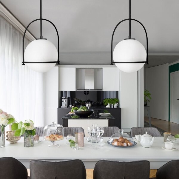 Quintiesse QN-SOMERSET-P-O-BK - Závesné svietidlo na tyči SOMERSET 1xE27/60W/230V čierna