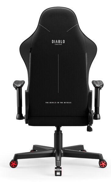 Čierna a červená otočná herná stolička Diablo X-Starter