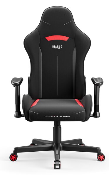 Čierna a červená otočná herná stolička Diablo X-Starter