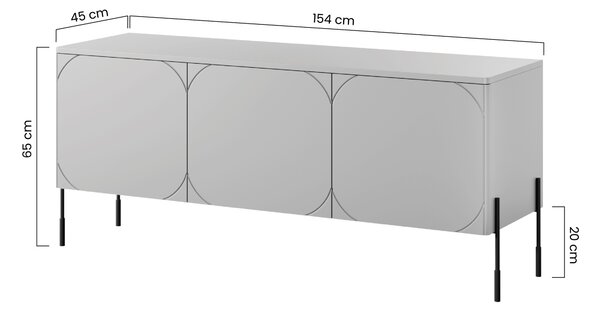 TV stolík Sonatia 150 cm - kašmírová