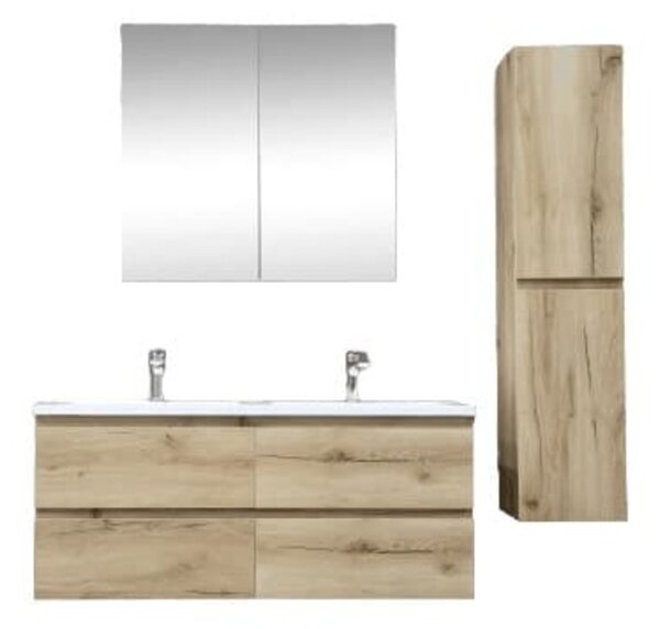 Kúpeľňová skrinka s umývadlom SAT B-Way 119x50x45 cm dub mat KSETBWAY24