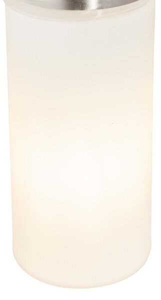 Globo 7816 vonkajšia nástenná lampa Space 2x40W | E14 | IP44 - matný nikel, opál