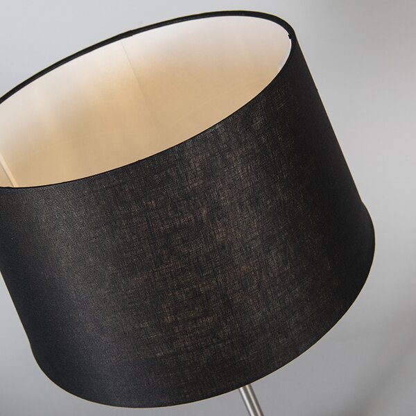 Stolná lampa z ocele s čiernym tienidlom 35 cm nastaviteľná - Parte