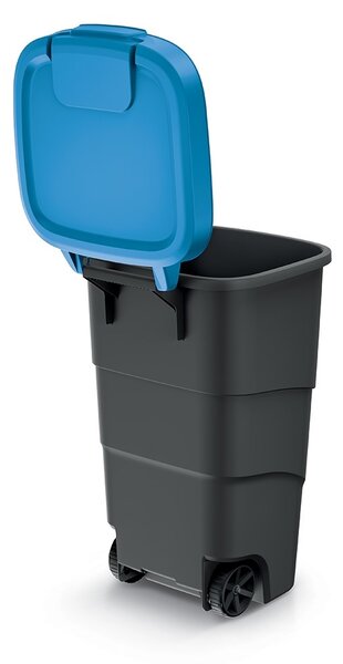 Záhradná nádoba s odolnými kolieskami, 110 l, modrá / antracit
