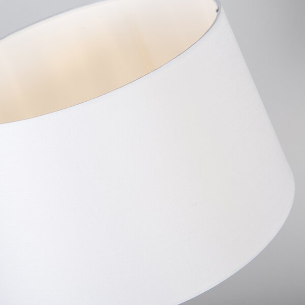 Stolná lampa bronzová s tienidlom bielym 35 cm nastaviteľná - Parte