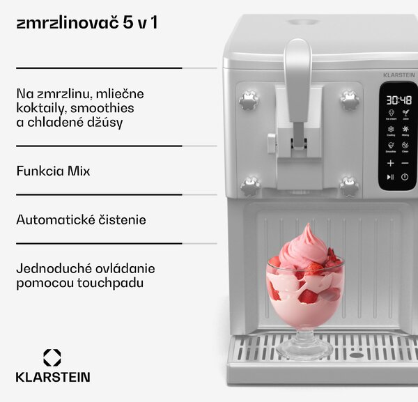 Klarstein SweetSwirl zmrzlinovač, zmrzlina, smoothies a mliečne koktaily, automatické čistenie