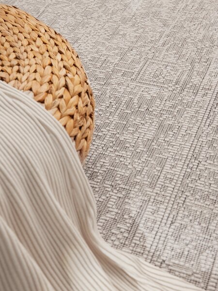 NORTHRUGS , Behúň Duet Kona 106249 White/Gray - na von aj na doma, 80x250, šedá, chodba / predsieň