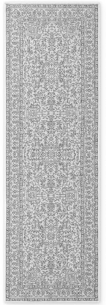 NORTHRUGS , Behúň Duet Kona 106249 White/Gray - na von aj na doma, 80x250, šedá, chodba / predsieň