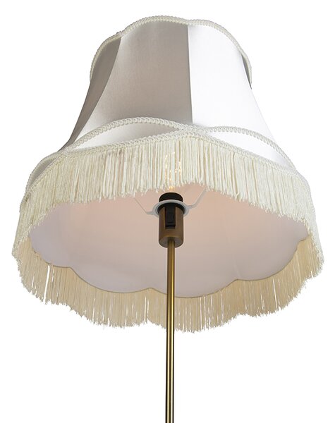 Stojaca lampa bronzová s tienidlom Granny krémová 45 cm nastaviteľná - Parte