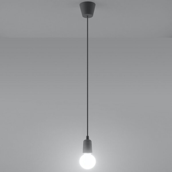 Luster na lanku DIEGO 1xE27/60W/230V šedá