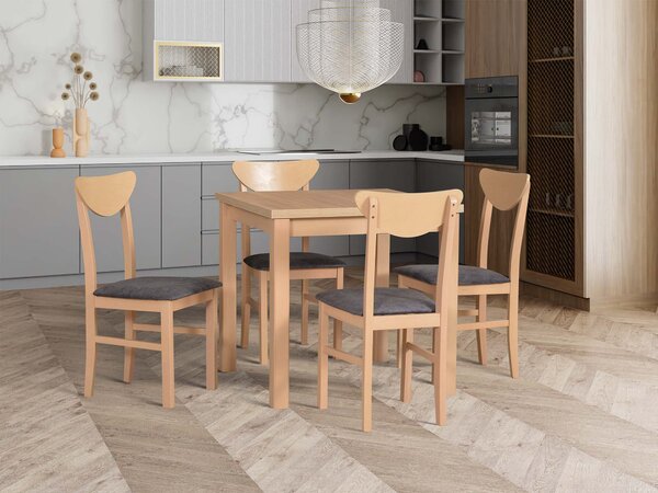 Rozkladací jedálenský stôl Mixi 8 80-160x80 - sonoma
