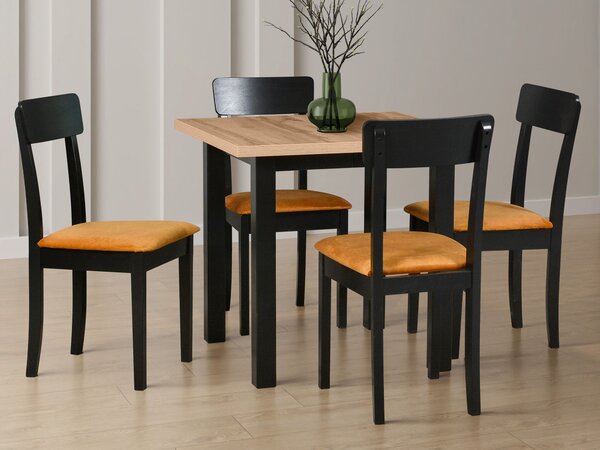 Rozkladací jedálenský stôl Mixi 8 80-160x80 - artisan / čierna