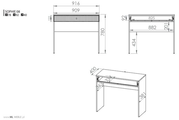 Toaletný stolík OLIVIA 08