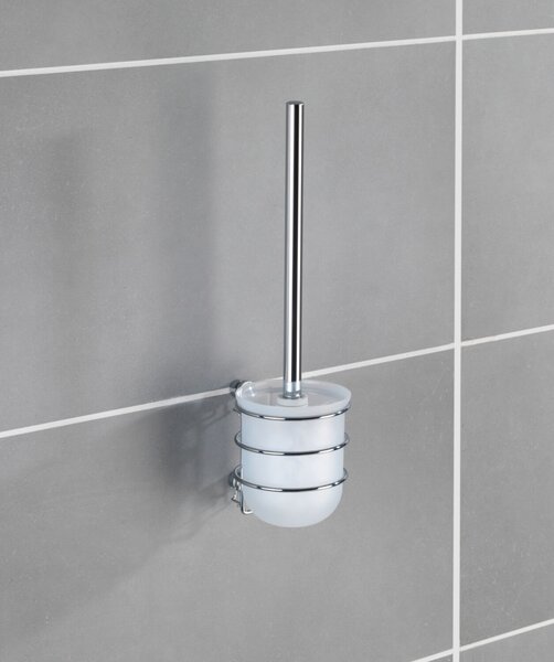 WENKO WC kefa BEZ VŔTANIA Klasická lesklá kovová 37x10x12 cm