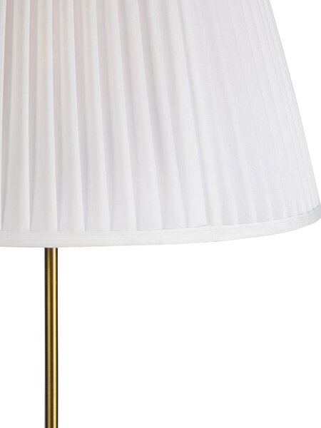 Stojacia lampa bronzová so skladaným tienidlom krémovým 45 cm nastaviteľná - Parte