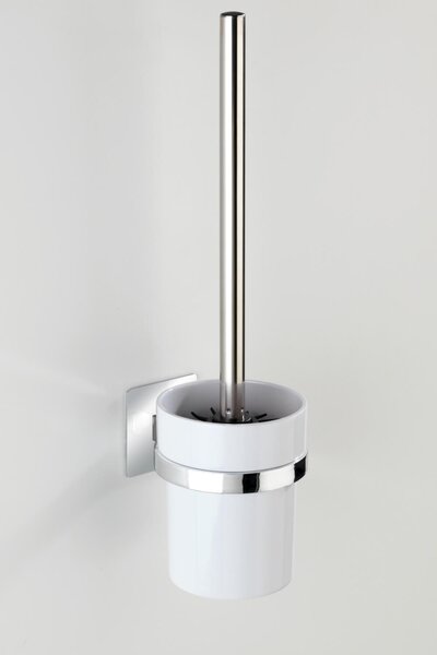WENKO WC kefa BEZ TURBOLOC QUADRO lesklý kov 36x10x12 cm