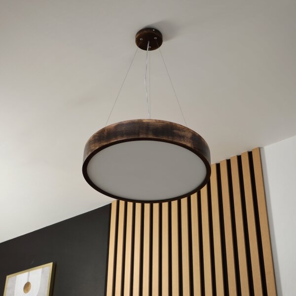 Brilagi - LED závesný luster na lane CARVALHO SMOKEY 3xE27/60W/230V dub pr. 47,5 cm