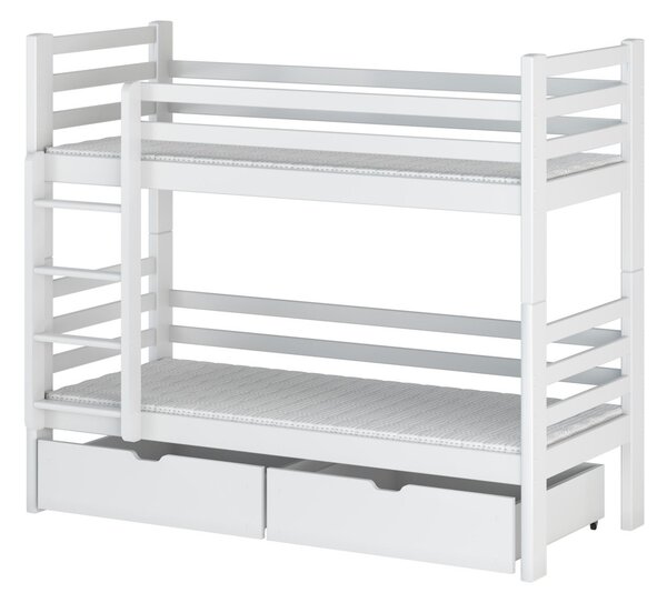Poschodová posteľ do detskej izby KAJA - 80x160, biela