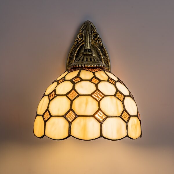 Brilagi - Tiffany vitrážová nástenná lampa DORAN 1xE27/40W/230V
