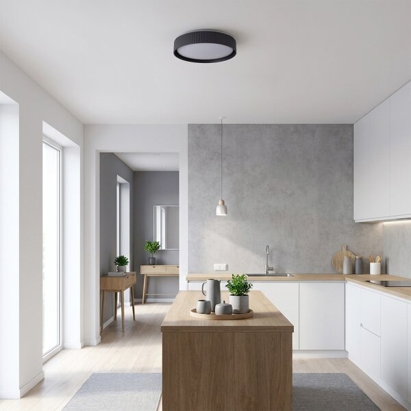 Brilagi - LED stmievateľné stropné svietidlo LUCIA LED/48W/230V pr. 41 cm čierne+diaľkové ovládanie