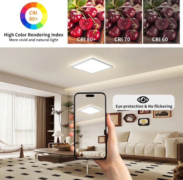 Brilagi - LED kúpeľňové stropné svietidlo ULTRA SLIM LED/24W/230V 42x42 cm strieborné IP54
