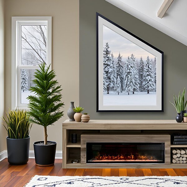 Dekoratívny elektrický krb ElectricSun Versalys XS, nástenný, podlahový alebo vstavaný, s funkciou vykurovania, 10 farieb plameňa, s aplikácia, Š100xV