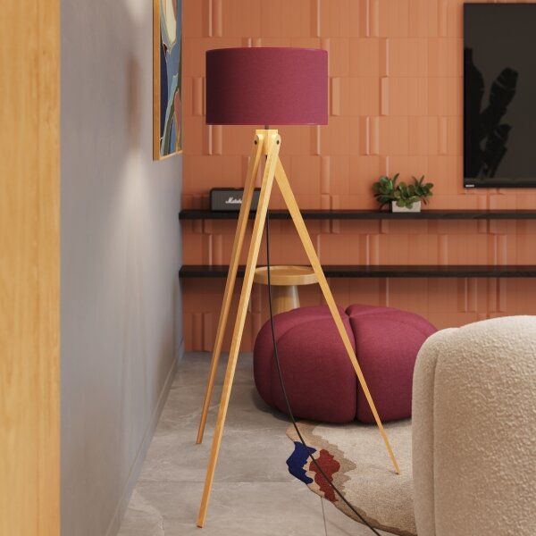 Sollux SL.1907 - Stojacia lampa NATT 1xE27/15W/230V červená