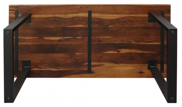 Jedálenský stôl s kovovými nohami 120x90 cm z indického masívu palisander