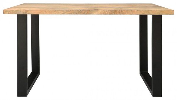 Jedálenský stôl s kovovými nohami 120x90 cm z mangového dreva