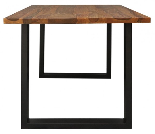 Jedálenský stôl s kovovými nohami 120x90 cm z indického masívu palisander
