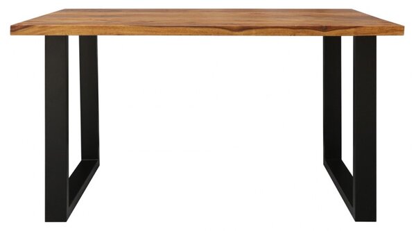 Jedálenský stôl s kovovými nohami 120x90 cm z indického masívu palisander