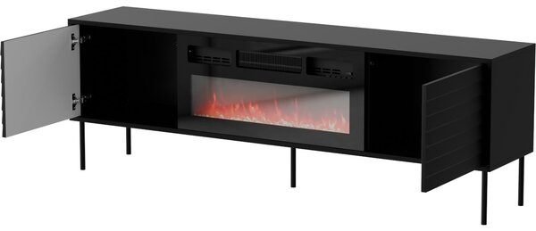 MEBLINE Komoda RTV s krbom AKAGI 180 EF čierna