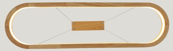 Brilagi - Drevený LED luster UMEA WOOD na lanku, 30W, 230V, 70x20 cm