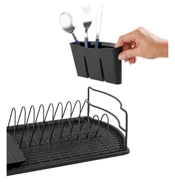Čierny odkvapávač na riad Wenko Drip Basic
