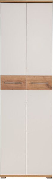 Biela prírodná šatníková skriňa v dekore duba 59x199 cm Topix – Germania