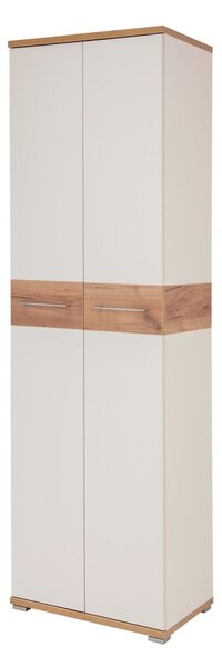 Biela prírodná šatníková skriňa v dekore duba 59x199 cm Topix – Germania