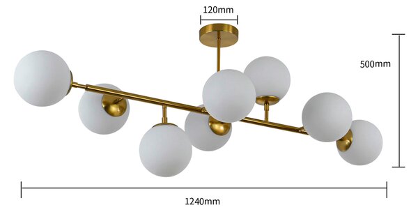STROPNÉ SVIETIDLO, 30/121.5/47.5 cm - Online Only bytové doplnky, Online Only