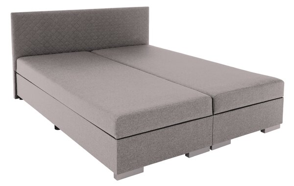 KONDELA Boxspringová posteľ, sivohnedá Taupe, 160x200, ADARA