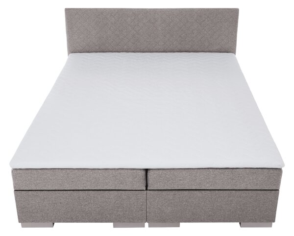 KONDELA Boxspringová posteľ, sivohnedá Taupe, 160x200, ADARA