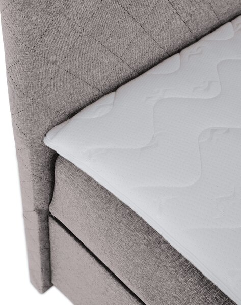 KONDELA Boxspringová posteľ, sivohnedá Taupe, 160x200, ADARA