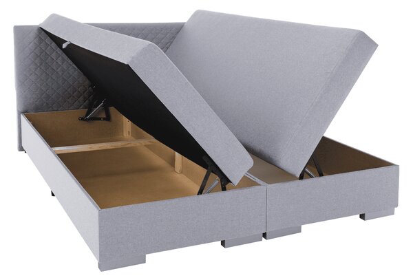 KONDELA Boxspringová posteľ, svetlosivá, 140x200, ADARA