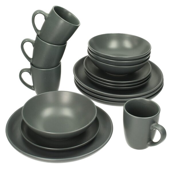 Súprava riadu Vivo Dark Grey 4/16