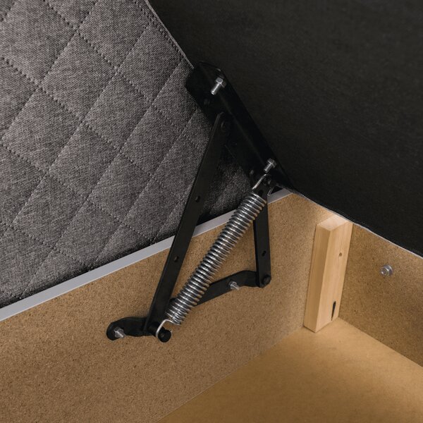 KONDELA Boxspringová posteľ, sivohnedá Taupe, 160x200, ADARA