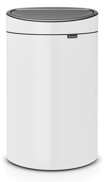 Biely dotykový oceľový odpadkový kôš 40 l Touch Bin – Brabantia