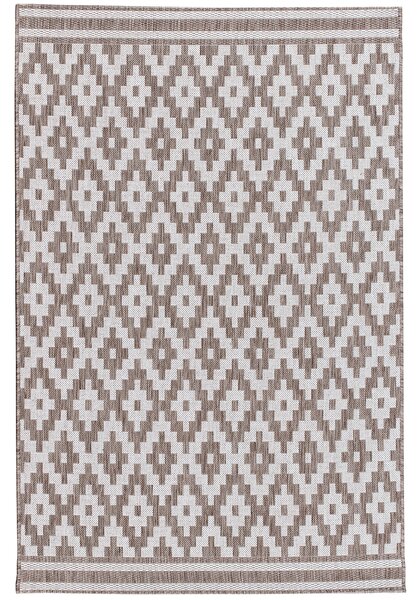 Koberec Modern Rhombs mink/wool 160 x 230 cm