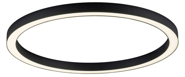 PURE stropné LED svetlo Lines, Ø 70 cm, antracitová, diaľkové ovládanie, Čierna, Obývacia izba / jedáleň, Hliník, Moderný, Závesné svietidlo