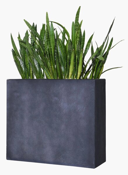 Kvetináč ELEMENTO, sklolaminát – vzhľad kameňa, šírka 88 cm, antracit