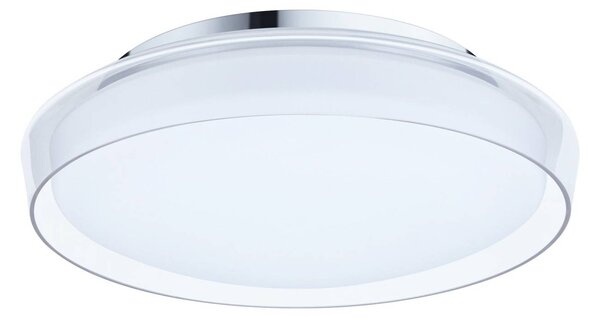 Paulmann Luena stropné LED svetlo, IP44, chróm, Ø 35 cm, Chrómová / strieborná, Obývacia izba / jedáleň, kov, Moderný, Závesné svietidlo